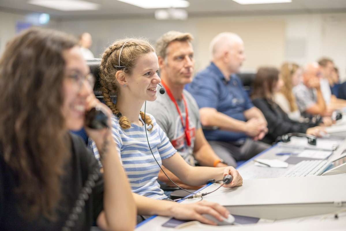 Air traffic controller trainees at work