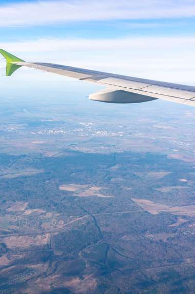 airplane window view