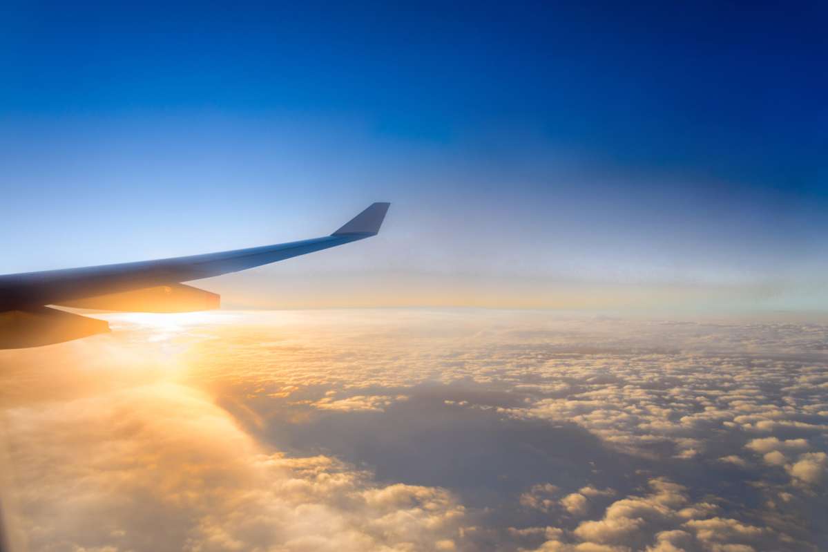 Blick aus dem Flugzeug