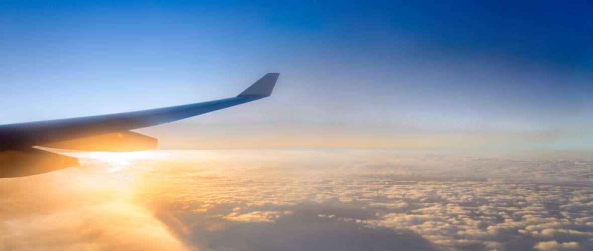 Airplane window view Airplane window view
