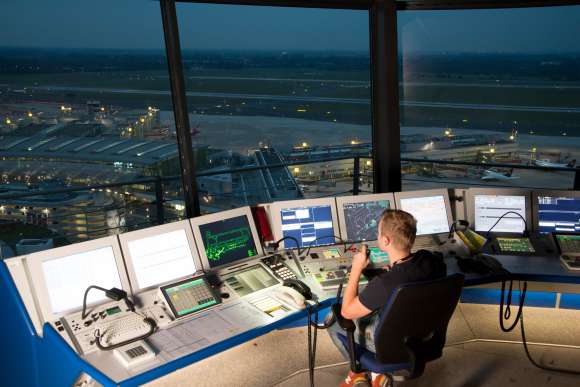 air traffic controller in the tower  air traffic controller in the tower