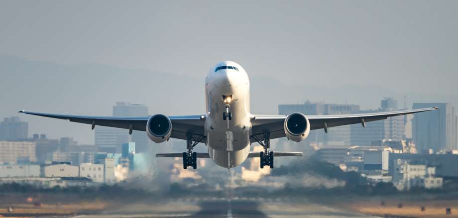 Flugzeug beim Start