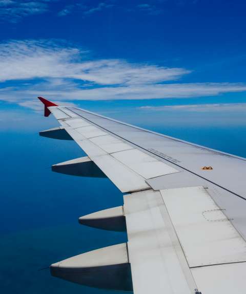 airplane wing view
